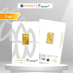 Certieye Emas Batangan Antam - 3 gr Certieye Emas Batangan Antam - 3 gr