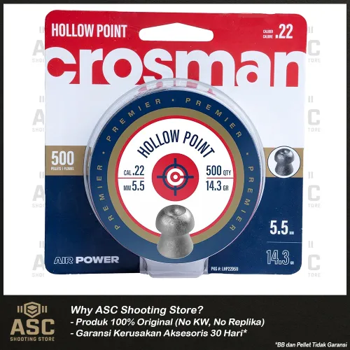 Pellet Kaliber .22 (5.5 mm) - Crosman Premier Hollow‑Point