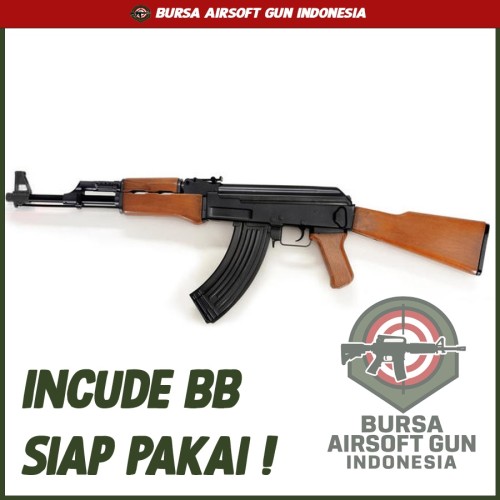 Well Golden Ball AK47 Rifle Airsoft Gun