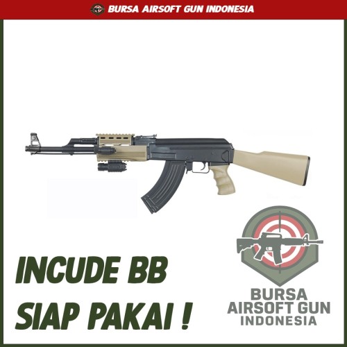CYMA Tactical AK47 Dark Earth Rifle Airsoft Gun