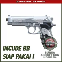 Well Goldenball Beretta M9 Airsoft Gun Pistol - Silver