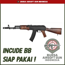 WellFire AK74 Real Wood Rifle Airsoft Gun
