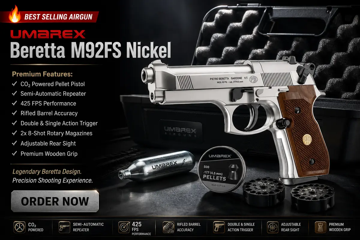 UMAREX Beretta 92FS Nickel Airgun