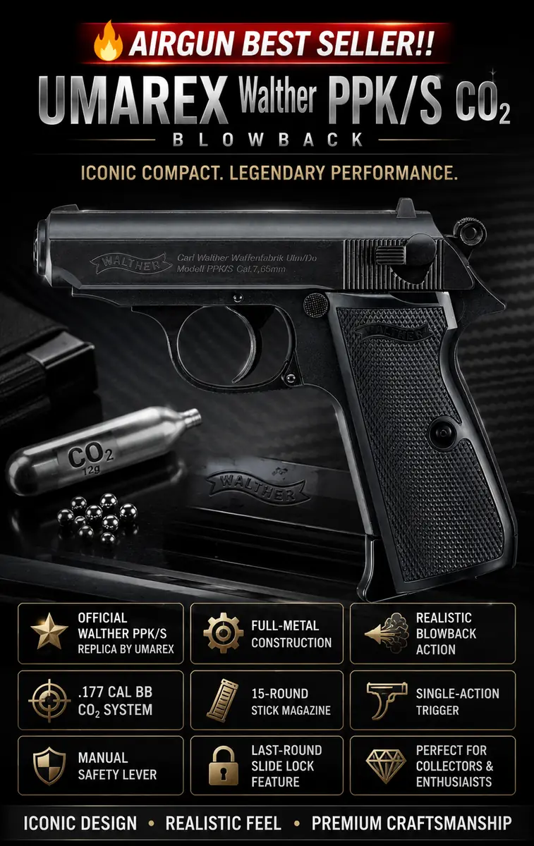 UMAREX Walther PPK/S CO₂ Blowback BB Pistol